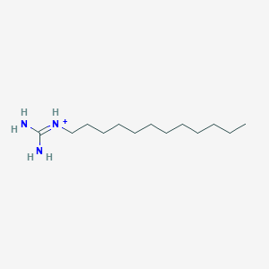 molecular formula C13H30N3+ B1258552 1-Dodecylguanidinium 