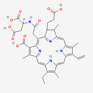 molecular formula C38H41N5O9 B1258574 Monoaspartyl chlorin e6 