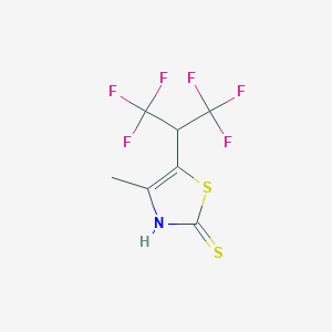 2(3H)-Thiazolethione, 4-methyl-5-[2,2,2-trifluoro-1-(trifluoromethyl)ethyl]-