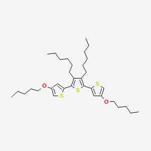 3,4-Dihexyl-2,5-bis(4-pentoxythiophen-2-yl)thiophene