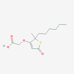 Acetic acid, [(2-hexyl-2,5-dihydro-2-methyl-5-oxo-3-thienyl)oxy]-