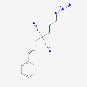 molecular formula C15H15N5 B12585915 (3-Azidopropyl)(3-phenylprop-2-en-1-yl)propanedinitrile CAS No. 649759-85-3