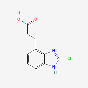 3-(2-Chloro-1H-benzimidazol-4-yl)propanoic acid