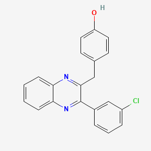 Phenol, 4-[[3-(3-chlorophenyl)-2-quinoxalinyl]methyl]-