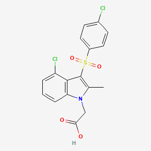 1H-Indole-1-acetic acid, 4-chloro-3-[(4-chlorophenyl)sulfonyl]-2-methyl-