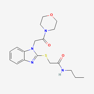 2-({1-[2-(4-Morpholinyl)-2-oxoethyl]-1H-benzimidazol-2-yl}sulfanyl)-N-propylacetamide