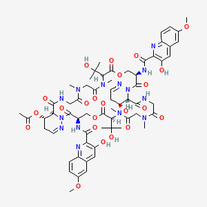 molecular formula C62H76N14O23 B1258625 Luzopeptin b CAS No. 76149-24-1