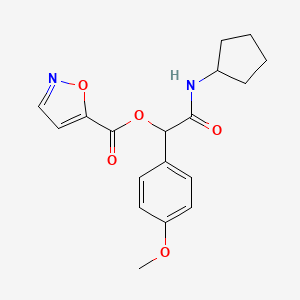 2-(Cyclopentylamino)-1-(4-methoxyphenyl)-2-oxoethyl 1,2-oxazole-5-carboxylate