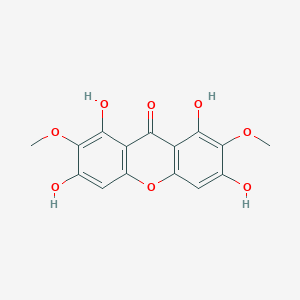 molecular formula C15H12O8 B1258628 2,7-Dimethoxy-1,3,6,8-tetrahydroxyxanthone 