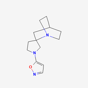 Spiro[1-azabicyclo[2.2.2]octane-2,3'-pyrrolidine], 1'-(5-isoxazolyl)-