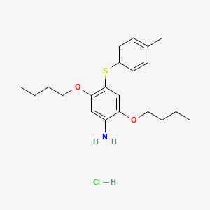 2,5-Dibutoxy-4-[(4-methylphenyl)sulfanyl]aniline--hydrogen chloride (1/1)