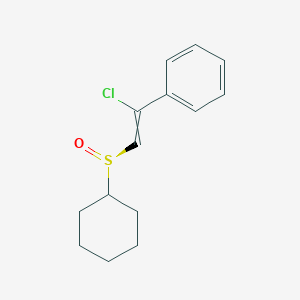 {1-Chloro-2-[(R)-cyclohexanesulfinyl]ethenyl}benzene