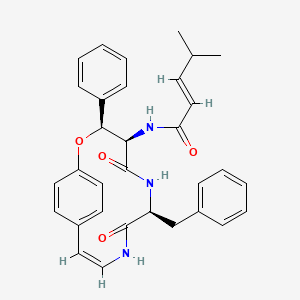 molecular formula C32H33N3O4 B1258646 Discarene D 
