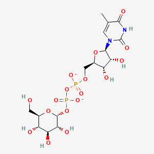 molecular formula C16H24N2O17P2-2 B1258669 Thymidine 5'-(trihydrogen diphosphate), P'-(alpha-D-glucopyranosyl) ester 