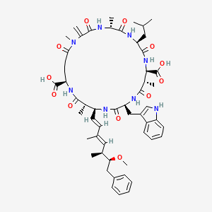 molecular formula C54H72N8O12 B1258673 Microcystin LW 