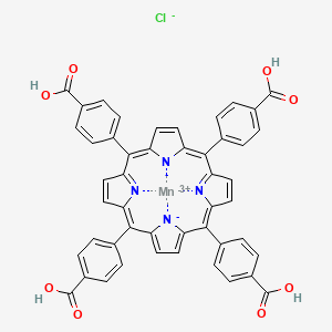 molecular formula C48H28ClMnN4O8 B1258693 Manganese(3+);4-[10,15,20-tris(4-carboxyphenyl)porphyrin-22,24-diid-5-yl]benzoic acid;chloride 