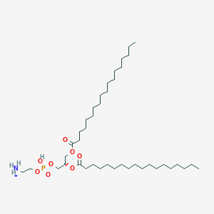 molecular formula C41H83NO8P+ B1258694 (7S)-4-羟基-7-(十八烷酰氧基)-10-氧代-3,5,9-三氧杂-4-磷杂七二十烷-1-氨基阳离子 4-氧化物 