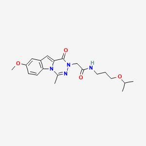 2-(8-methoxy-4-methyl-1-oxo-[1,2,4]triazino[4,5-a]indol-2-yl)-N-(3-propan-2-yloxypropyl)acetamide