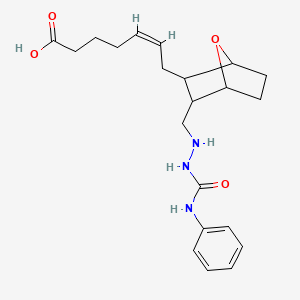 molecular formula C21H29N3O4 B1258711 (Z)-7-[3-[[2-(phenylcarbamoyl)hydrazinyl]methyl]-7-oxabicyclo[2.2.1]heptan-2-yl]hept-5-enoic acid 