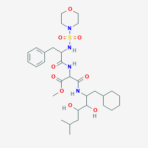 molecular formula C31H50N4O9S B1258754 Methyl 3-[(1-cyclohexyl-3,4-dihydroxy-6-methylheptan-2-yl)amino]-2-[[2-(morpholin-4-ylsulfonylamino)-3-phenylpropanoyl]amino]-3-oxopropanoate 