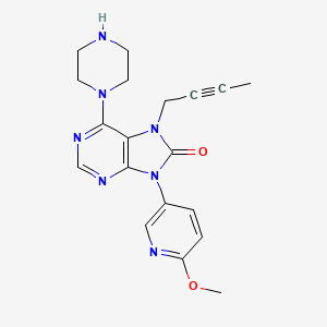 8H-Purin-8-one, 7-(2-butynyl)-7,9-dihydro-9-(6-methoxy-3-pyridinyl)-6-(1-piperazinyl)-