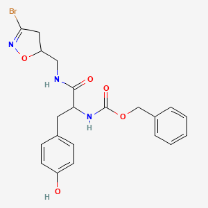 benzyl N-[1-[(3-bromo-4,5-dihydro-1,2-oxazol-5-yl)methylamino]-3-(4-hydroxyphenyl)-1-oxopropan-2-yl]carbamate