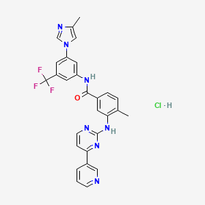 molecular formula C28H23ClF3N7O B1258797 Nilotinib hydrochloride CAS No. 923288-95-3