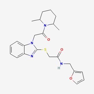 2-({1-[2-(2,6-Dimethyl-1-piperidinyl)-2-oxoethyl]-1H-benzimidazol-2-yl}sulfanyl)-N-(2-furylmethyl)acetamide