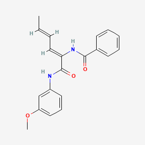 N-{(2Z,4E)-1-[(3-Methoxyphenyl)amino]-1-oxo-2,4-hexadien-2-yl}benzamide