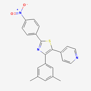 4-[4-(3,5-Dimethylphenyl)-2-(4-nitrophenyl)-1,3-thiazol-5-yl]pyridine