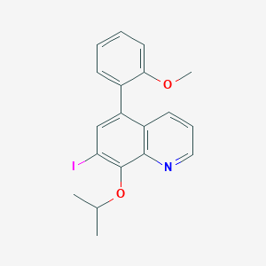 molecular formula C19H18INO2 B12588193 7-Iodo-5-(2-methoxyphenyl)-8-[(propan-2-yl)oxy]quinoline CAS No. 648897-00-1