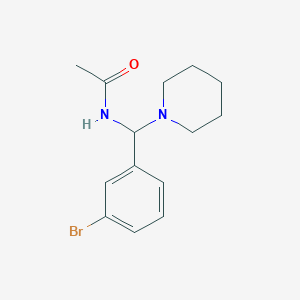 Acetamide, N-[(3-bromophenyl)-1-piperidinylmethyl]-