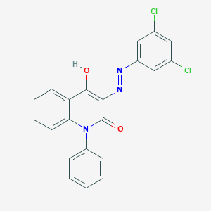 3-[2-(3,5-Dichlorophenyl)hydrazinylidene]-1-phenylquinoline-2,4(1H,3H)-dione