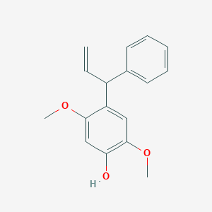 molecular formula C17H18O3 B12588224 Phenol, 2,5-dimethoxy-4-(1-phenyl-2-propenyl)- CAS No. 646067-99-4