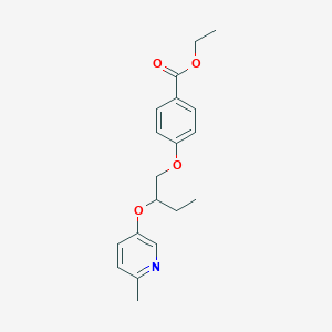 molecular formula C19H23NO4 B12588229 Ethyl 4-{2-[(6-methylpyridin-3-yl)oxy]butoxy}benzoate CAS No. 634928-66-8