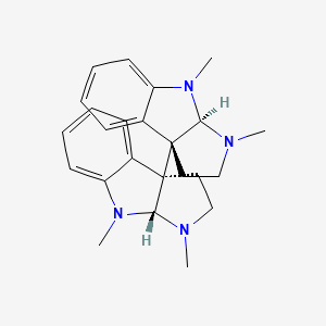 molecular formula C24H30N4 B1258823 (-)-Folicanthine 