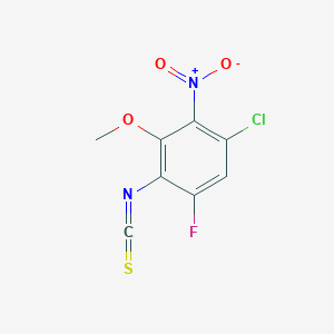 molecular formula C8H4ClFN2O3S B12588231 1-Chloro-5-fluoro-4-isothiocyanato-3-methoxy-2-nitrobenzene CAS No. 650598-07-5