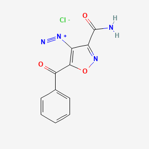 molecular formula C11H7ClN4O3 B12588233 4-Isoxazolediazonium, 3-(aminocarbonyl)-5-benzoyl-, chloride CAS No. 647862-49-5