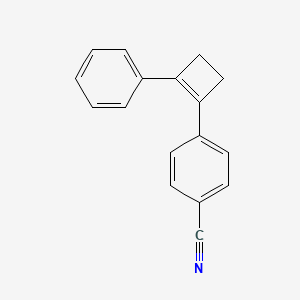 molecular formula C17H13N B12588234 Benzonitrile, 4-(2-phenyl-1-cyclobuten-1-yl)- CAS No. 647028-07-7