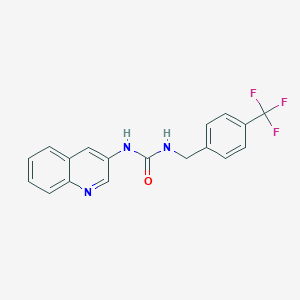 N-Quinolin-3-yl-N'-{[4-(trifluoromethyl)phenyl]methyl}urea