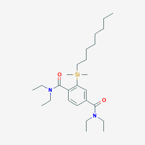 molecular formula C26H46N2O2Si B12588272 2-[Dimethyl(octyl)silyl]-N~1~,N~1~,N~4~,N~4~-tetraethylbenzene-1,4-dicarboxamide CAS No. 322728-97-2