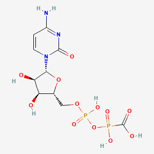 molecular formula C10H15N3O12P2 B1258829 CMP-5'-phosphonoformic acid 