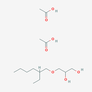 molecular formula C15H32O7 B12588305 Acetic acid--3-[(2-ethylhexyl)oxy]propane-1,2-diol (2/1) CAS No. 874190-22-4