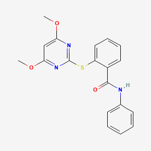 2-[(4,6-Dimethoxypyrimidin-2-yl)sulfanyl]-N-phenylbenzamide