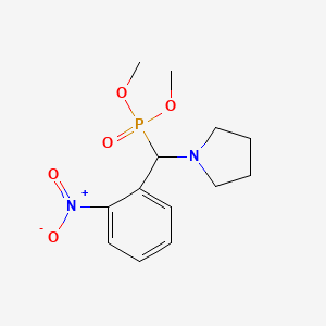 molecular formula C13H19N2O5P B12588310 Phosphonic acid, [(2-nitrophenyl)-1-pyrrolidinylmethyl]-, dimethyl ester CAS No. 650633-97-9