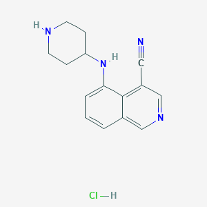 5-(Piperidin-4-ylamino)isoquinoline-4-carbonitrile;hydrochloride