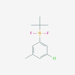 molecular formula C11H15ClF2Si B12588344 tert-Butyl(3-chloro-5-methylphenyl)difluorosilane CAS No. 647842-31-7