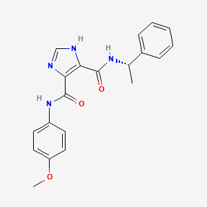 molecular formula C20H20N4O3 B1258836 N4-(4-甲氧基苯基)-N5-[(1S)-1-苯乙基]-1H-咪唑-4,5-二甲酰胺 