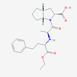 molecular formula C23H32N2O5 B125885 (2R,3aR,6aR)-1-((2S)-2-(((1S)-1-(乙氧羰基)-3-苯基丙基)氨基)丙酰)八氢环戊(b)吡咯-2-羧酸 CAS No. 129939-63-5