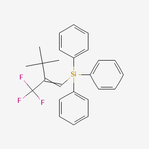 [3,3-Dimethyl-2-(trifluoromethyl)but-1-en-1-yl](triphenyl)silane